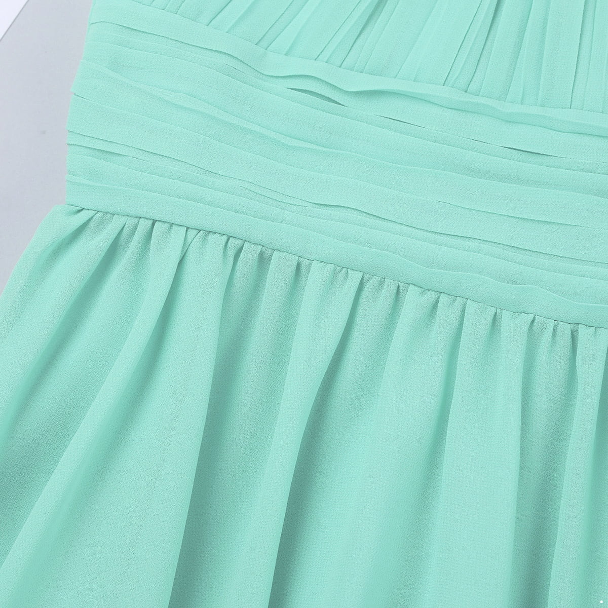 green emerald velvet dress Mint Green Lace Tulle Thin Strap Weave Bridesmaid Dress main image 1