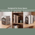 thumbnail image 5 of Unique Bargains Decorative Metal Bookends Book Ends for Office Black 4.7"L x 3.5"W x 7"H, 5 of 5