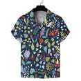thumbnail image 4 of Camisa hawaiana de manga corta con estampado floral para hombre, camisas de solapa con estampado 3D de verano, camisas Y2k con botones, blusas de playa de gran tamaño, 4 of 5