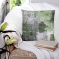 thumbnail image 3 of Sage Green Grey 26x26 Pillow Covers Set of 2, Abstract Art Oil Painting Modern Geometric Throw Pillow Covers Decorative Couch Cushion Case, Microfiber Square Pillowcases for Bedroom Car Living Room, 3 of 7