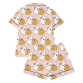 thumbnail image 5 of LIIPEE Girls Halloween Graphic Pajamas Short Sleeve Button Down Shirts And Shorts Pajama Sets Kids Holiday Sleepwear 1-14 Years, 5 of 5