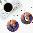 thumbnail image 5 of Balery 6 Pcs Rooster Oil Paintingleather Coasters Set, Drink Table Cup Coasters For Living Room Kitchen Coffee Decor, 5 of 9