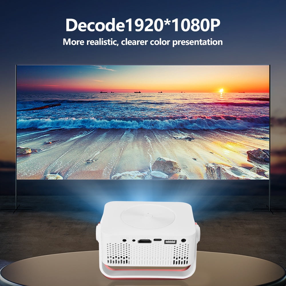 Mini Projector with WiFi , Native 1080P Projector , Projectors for Outdoor Movies Home Theater Built-in Speaker Android11 Dual WiFi6 Allwinner 1080p Compatible with iPhone/Android/PS4/Laptop
