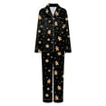 thumbnail image 5 of mgoYE Christmas Pajamas for Family Silk Satin Button Sleepwear Long Sleeve Nightwear 2 Pcs Comfy Loungewear Set, 5 of 6