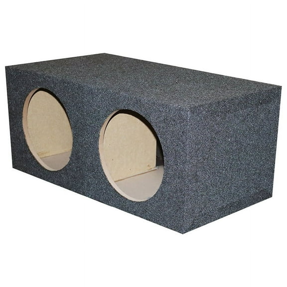 EMPTY WOOFER BOX (2)12" QPOWER SQUARE STYLE; *MSPQ12E*