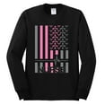 thumbnail image 2 of Nurse Flag Heartbeat Hero Caregiver Nurse Gift | Mens Independence Day Long Sleeve T-Shirt, Black, 2XL, 2 of 4