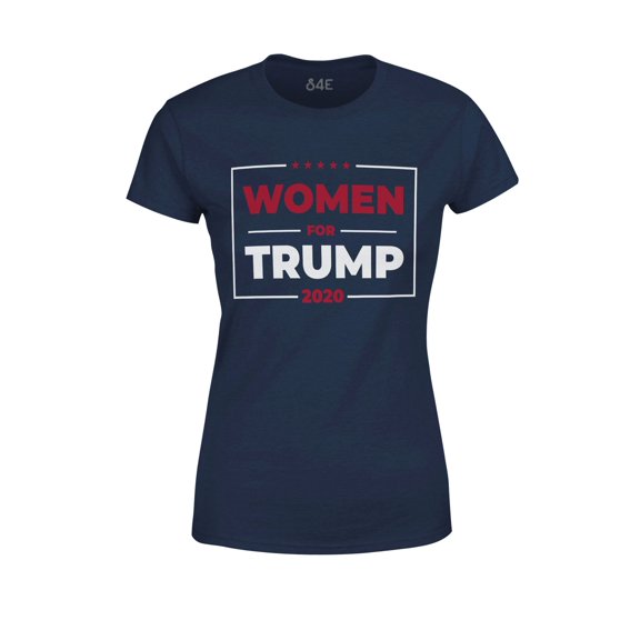 S4E Women's Women for Trump Graphic T-Shirt XX-Large Navy