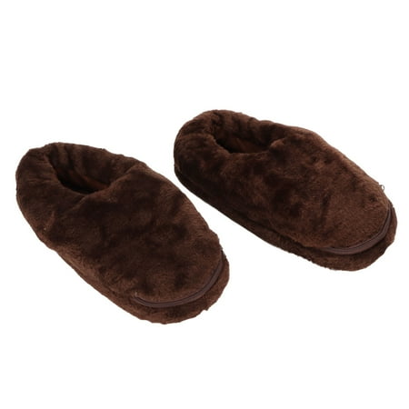 

Electric Heating Shoes Heating Shoes Plush Slip Resistance Zipper For Indoor Grey Brown