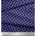 thumbnail image 2 of Soimoi Modal Satin Fabric Leaves & Rose Small Decor Fabric Printed Yard 42 Inch Wide, 2 of 3