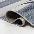 thumbnail image 5 of JONATHAN Y TUSCAN SUN 8 x 10 Area Rug, Veronica Beach Stripe and Palm Leaf - Navy/Cream, TSN402B-8, 5 of 7