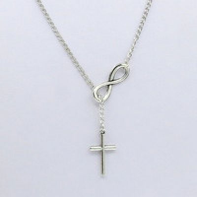 tredstone Chaîne de Cou AliExpress Vente Chaude Simple Chiffre Porte-Bonheur Collier Court Croix 8 Personnages Bijoux