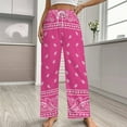 thumbnail image 2 of Bandana Pattern Pajama Pants Comfortable Elastic Waist Pajamas Fashion Sleepwear Bottoms Plus Size Homewear, 2 of 6