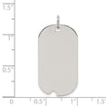 thumbnail image 2 of White Sterling Silver Charm Pendant Dog Tags Notched Flat Back 35 mm 16, 2 of 2