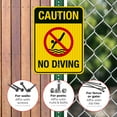 thumbnail image 4 of Caution No Diving Pool Sign,, 4 of 8