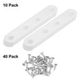 thumbnail image 4 of Paquete de 10 Soportes Planos Rectos, 3.74 x 0.71 Pulgadas Soporte de Reparación para Muebles de Madera/ Soporte de Caja de PC de Madera, Soporte de Muebles de Placa [Blanco], 4 of 6