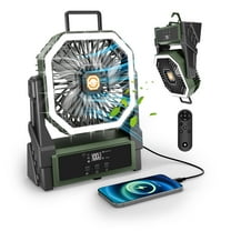 Portable Fan Rechargeable,20000mAh Cordless Battery Powered Fan with LED Lantern,180°Rotation With remote control,USB C Battery Operated for Travel Camping Tent Office Beach Fishing Outdoor,GREEN
