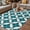 Blue Teal, variant on Retro Rhombus Outdoor Rug for Patio/Deck/Porch, Non-Slip Large Area Rug 6 x 9 Ft, Morocco Abstract Geometric Art Navy Blue Indoor Outdoor Rugs Washable Area Rugs, Reversible Camping Rug Carpet Runner