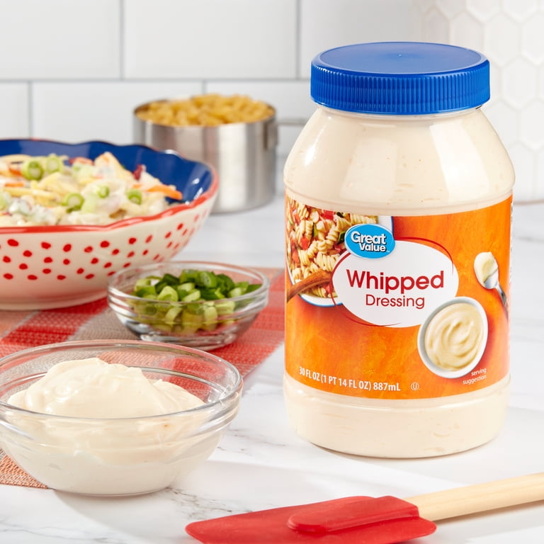Great Value Whipped Mayonnaise Dressing, 30 fl oz Jar