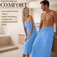 thumbnail image 6 of Dan River Bath Sheet 2 pack 35x70 in Quick Drying Oversized Soft Absorbent Cotton Towel - Medium Blue, 6 of 9