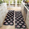thumbnail image 4 of Kitchen Rugs Sets Of 2,Black Pink Skull Pattern Anti Fatigue Kitchen Mat Rugs Non Slip Washable,Decorative Kitchen Floor Mats for Kitchen,Sink,Laundry,17"X47", 4 of 5