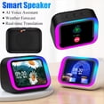 thumbnail image 2 of smart Speaker with 5.3 Wireless & AI Voice Assistant, 4.0" TFT Screen, RGB Lights, Hi-Fi Stereo, Weather, Alarm Clock, Portable Alexa Speaker for Home, 2 of 10