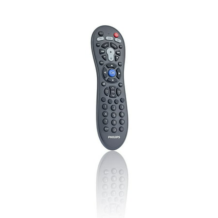 philips universal remote control for samsung, vizio, lg, sony, sharp, roku, apple tv, rca, panasonic, smart tvs, streaming players, blu-ray, dvd, 3 device, big button, black,
