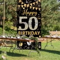 thumbnail image 5 of 50th Birthday Decorations Door Banner, Black Gold Happy 50th Birthday Decorations Women Men, Door Cover Sign Poster Decor, 50 Year Old Birthday Party Photo Props Backdrop, 5 of 5