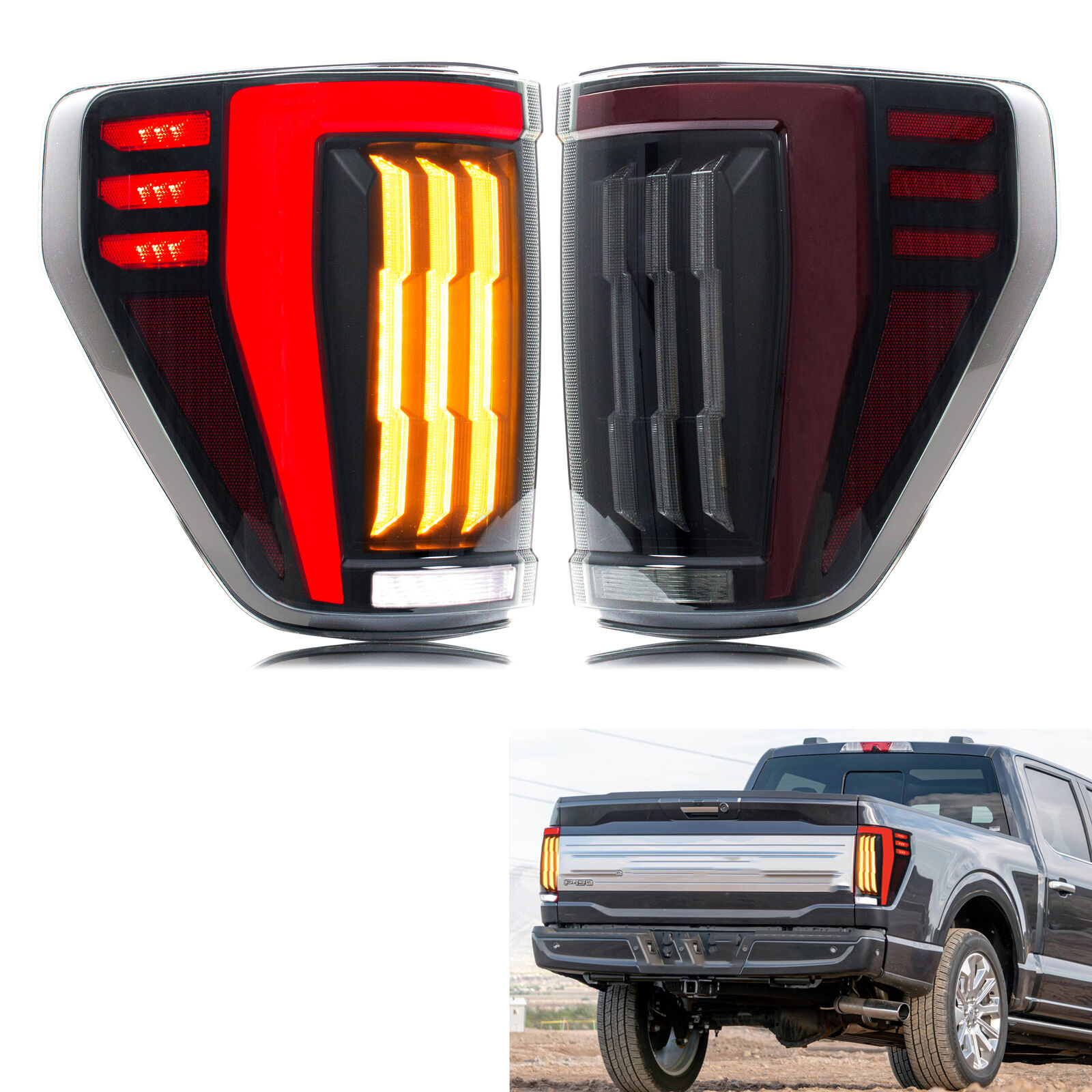 Full LED Tail Light Assembly W/ Bulb For Ram 2500 Laramie 5.7L 6.4L 6.7L 2019-24