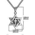 thumbnail image 5 of Elfasio Star Of David Messianic Cross For Men S Stainless Steel Pendant Necklace Chain---Product code 33012, 5 of 5