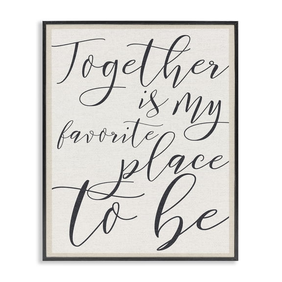 Stupell Industries Shabby Chic Together - My Favorite Place To Be Black Framed Giclee Art, 16 x 20, by Lil' Rue