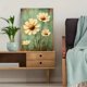 thumbnail image 5 of Qisvanset Framed Canvas Wall Art 12x16 Inch Green Checkered Chamomile Cottagecore Art, 5 of 5