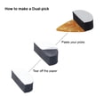 thumbnail image 4 of Guitar Guitar Paddle Polyphonic Full Tone Guitar Dual-Picks Ultra Thin PC Material DIY Guitar Paddle for Acoustic Guitar Electric Guitar Bass Guitar Accessories, 4 of 7