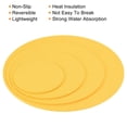 thumbnail image 4 of Unique Bargains Plant Coasters Reversible Absorbent Round Felt Pad Mats Set Yellow, 4 of 5