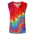 thumbnail image 4 of DailyTrove Women's Iridescent Print Sleeveless Tank - Casual Sheer Top, Shimmery for Nights & Events, 4 of 5