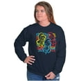 thumbnail image 4 of Smurfs Characters Retro 90s Graffiti Sweatshirt for Men or Women Brisco Brands M, 4 of 6