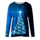 thumbnail image 4 of Camisas casuales de manga larga para mujer, suéter, túnica suelta, blusa con cuello redondo y estampado de árbol de Navidad Fridja fhghd1786, 4 of 4