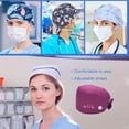 thumbnail image 3 of Operating Hats Nurse Gourd-shaped Headwear Pure Color Pattern Headgear Professional Operation Room Adjustable with Buttons Unisex Work Uniform Working Caps Type 6, 3 of 9