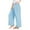 Blue, variant on Linen Pants for Girls Casual High Waist Wide Leg Long Pants Kids Summer Beach Trousers