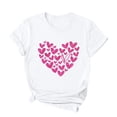 thumbnail image 4 of zanvins Hauts pour Femmes Décontractés Mode Col Rond Imprimé Manches Courtes T-Shirt Décontracté Ample, 4 of 4