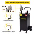 thumbnail image 4 of Simzone 30 Gallon Black with 2 Wheels Pump Portable Fuel Storage Tank Gasoline Diesel Fuel for Car, Lawnmower, ATV, Boat, Motorcycle, 4 of 7
