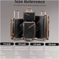 thumbnail image 2 of Expandable 4-Piece Spinner Luggage Set, Lightweight Polypropylene Hard Shell with TSA Lock and 360° Wheels, 2 of 10