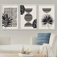 thumbnail image 2 of PixonSign Framed Canvas Print Wall Art Set Geometric Dark Mid-Century Palm Leaf Collage Abstract Shapes Illustrations Modern Art Boho Decorative for Living Room, Bedroom, Office - 16"x24"x3 WHITE, 2 of 5