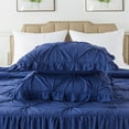 thumbnail image 3 of JML Full Ruffle Skirt Bedspread Set 4 Piece, Pintuck Coverlet with Shams and Area Rugs, 3 of 7