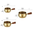 thumbnail image 3 of Stainless Steel Espressos Cups With Wooden Handle Easy to Clean Cookware For Easy Pouring And Multipurpose Use, 3 of 9