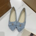 thumbnail image 5 of Women's Slippers Flat Heel Closed Toe Slip-on Loafer Slippers Winter Casual Vintage Indoor Outdoor Flat Bowknot Shoes for Women, 5 of 7