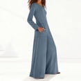 thumbnail image 3 of Womens Long Sleeve Dressy Jumpsuits Casual Loose Wide Leg Jumpsuits Oversized One Piece Romper Outfits with Pockets, 3 of 6