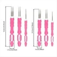 thumbnail image 5 of 6Pcs Dreadlocks Crochet Hooks, 0.5mm & 0.75mm Braid Hair Locking Tool Ergonomic Handle,Portable Dreadlock Needle, 5 of 6