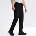 thumbnail image 4 of YLSDY Men's Solid Quick Dry Hiking Pants, Zipper Pockets, Belt Loops, Lightweight Outdoor Trousers for Travel & Sports Black S, 4 of 9