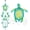 Green Turtle, variant on Sea Turtle Wind Chimes - Memorial Gift for Mom, Outdoor Garden Decor, Turtle Lover Gift