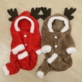 thumbnail image 4 of Cute Pet Dog Christmas Elk Costume Puppy Hoodie Coat Clothes For Dogs Cats Soft Coral Velvet Fleece Apparel, 4 of 12